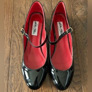 Lulu Hun Black Patent Leather Mary Jane Heels